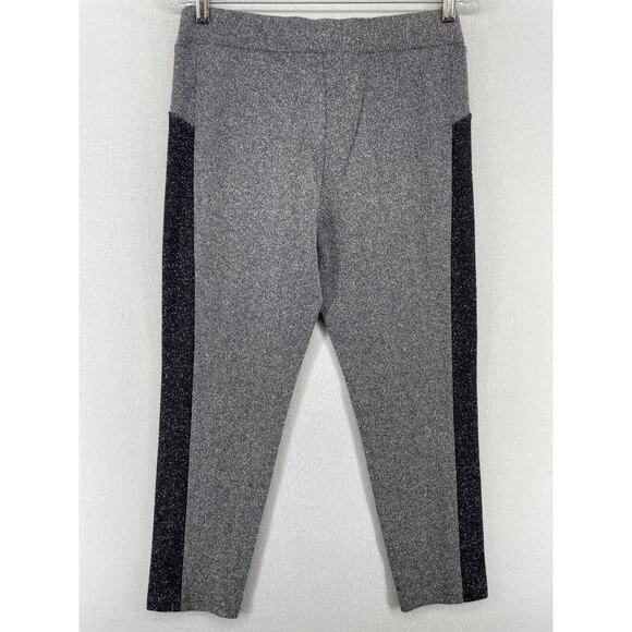 EILEEN FISHER Pants S Organic Cotton Stretch Pull On Speckle Tweed Legging Gray - Picture 1 of 16